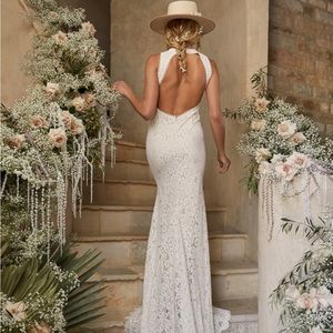 Lulu’s Love Everlasting White Floral Lace Mermaid Maxi Dress